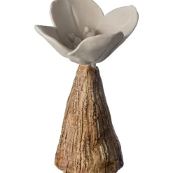 Pentik keramiikkaveistos Niittykukka 12 cm valkoinen