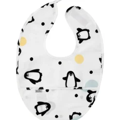 Pentik Pingviini ruokalappu musta 28x39 cm