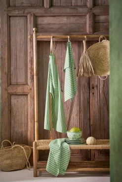 Pip Studio keittiöpyyhe Stripes 65x65 cm 2 kpl Light Green
