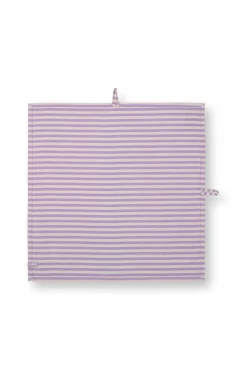 Pip Studio keittiöpyyhe Stripes 65x65 cm Lilac 2 kpl