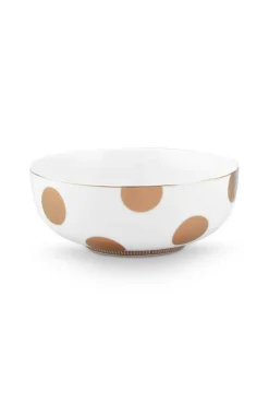 Pip Studio kulho Dot Delight 2 kpl White-Gold 15cm