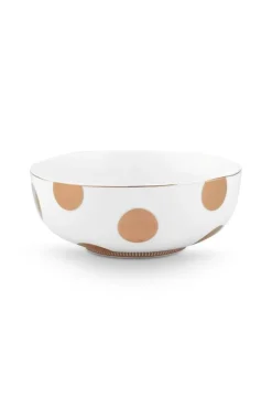 Pip Studio kulho Dot Delight 2 kpl White-Gold 15cm