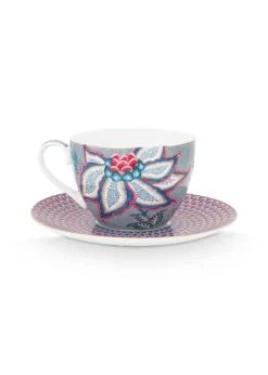 Pip Studio kuppi & aluslautanen Flower Festival 280 ml 2 kpl