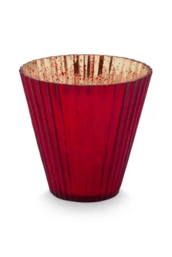 Pip Studio kynttilälyhty Glass 10x10,5 cm 3 kpl Red 3 kpl