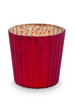 Pip Studio kynttilälyhty Glass Red Small 7x7cm 4 kpl