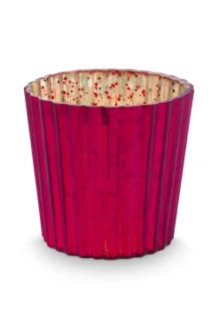 Pip Studio kynttilälyhty Glass Red Small 7x7cm 4 kpl