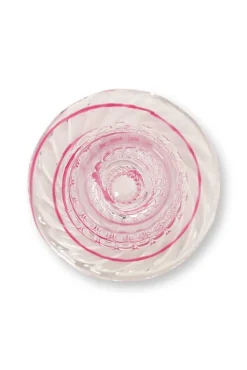 Pip Studio kynttilänjalka lasia Swirl M 22 cm Pink