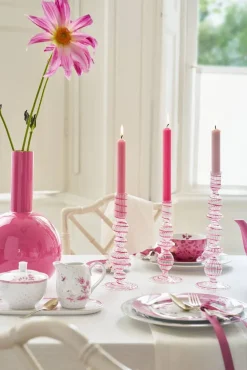 Pip Studio kynttilänjalka lasia Swirl S 20 cm Pink