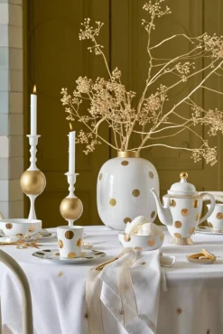 Pip Studio kynttilänjalka Metal Sphere 37 cm White-Gold