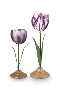 Pip Studio kynttilänjalkasetti Metal Lilac