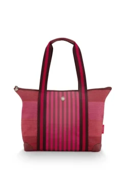 Pip Studio laukku Tilda Medium Stripe Pink 47x17x37 cm