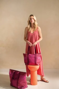 Pip Studio laukku Tilda Medium Stripe Pink 47x17x37 cm