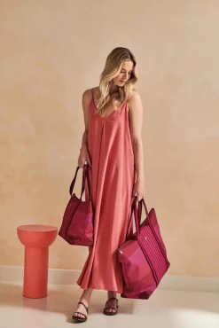 Pip Studio laukku Tilda Medium Stripe Pink 47x17x37 cm