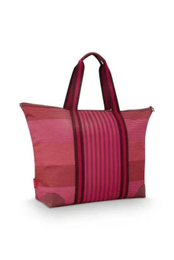 Pip Studio laukku Tilda Tote Bag Stripe 66x20x44 cm Pink
