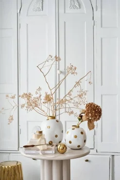 Pip Studio maljakko Metal Dots 23 cm White-Gold