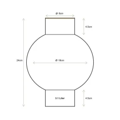 Pip Studio maljakko Metal 18x24 cm Sea Green
