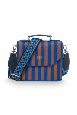 Pip Studio olkalaukku Frances Small Stripe Blue 19x7x17,5 cm