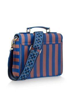 Pip Studio olkalaukku Frances Small Stripe Blue 19x7x17,5 cm