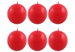 Polar kynttilät pallokynttilä 6 kpl joulunpunainen 6 cm