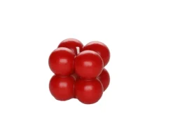 Polar kynttilät pöytäkynttilä Kuplakuutio 6,8 cm punainen