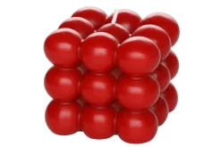 Polar kynttilät pöytäkynttilä Kuplakuutio 9,8 cm punainen