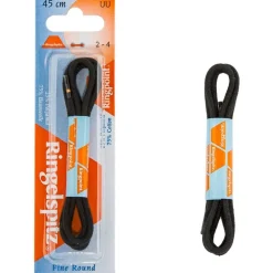 Ringpoint kengännauhat pyöreä 45 cm, Musta