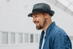 Salon lakkitehdas olkihattu Straw Hat Trilby 2401