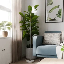 Sessak lattiavalaisin Royal valkoinen/messinki