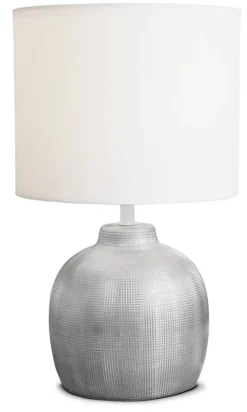 Sessak pöytävalaisin Evelyn hopea/valkoinen