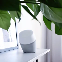 Sessak pöytävalaisin Louhi betoninvärinen / valkoinen