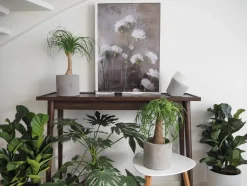 Sessak pöytävalaisin Louhi betoninvärinen / valkoinen