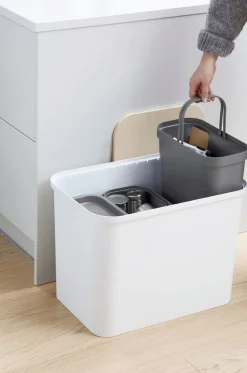 Smartstore Collect lajitteluastiasetti vanerikannella 76 L valkoinen