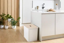 Smartstore Collect lajitteluastiasetti vanerikannella 76 L valkoinen