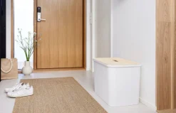 Smartstore Collect lajitteluastiasetti vanerikannella 76 L valkoinen