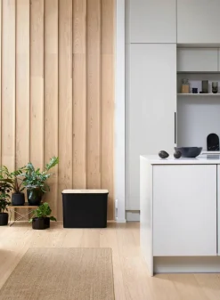 Smartstore Collect lajitteluastiasetti vanerikannella 76 L musta