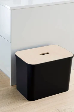 Smartstore Collect lajitteluastia vanerikannella 76 L musta