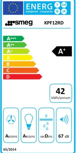 Smeg liesituuletin Portofino 120 cm punainen