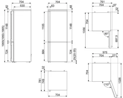 Smeg Portofino jääkaappipakastin FA490RX5 teräs oikea