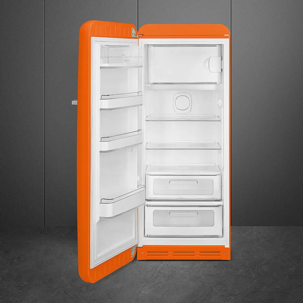 Smeg retrojääkaappi FAB28LOR5 153 cm, oranssi, vasen
