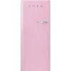 Smeg retrojääkaappi FAB28LPK5 153 cm, vaal. pun., vasen