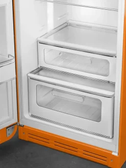 Smeg retrojääkaappipakastin FAB30LOR5 oranssi, vasen