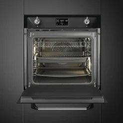 Smeg SOP6902S2PN 60cm yhdistelmähöyryuuni Viktoria, musta