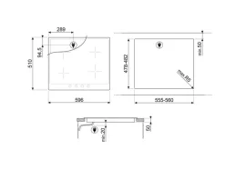 Smeg Victoria induktiotaso 60 cm SI964PM kerma
