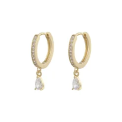 Snö of Sweden korvakoru Camille drop ring ear g/clear