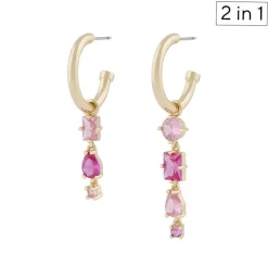 Snö of Sweden korvakoru Ellie, kulta/mix fuksia