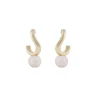 Snö of Sweden korvakoru Julie, kulta/valkoinen