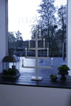 Star Trading 9-haarainen kynttelikkö Tall valkoinen