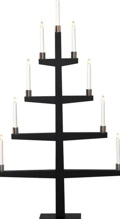 Star Trading 9-haarainen kynttelikkö Tall musta