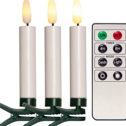 Star Trading kuusenkynttiläsarja Flamme johdoton 10 kpl