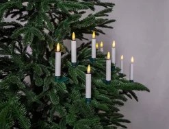 Star Trading kuusenkynttiläsarja Flamme johdoton 10 kpl